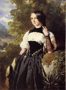 Franz Xaver Winterhalter A Swiss Girl from Interlaken oil on canvas